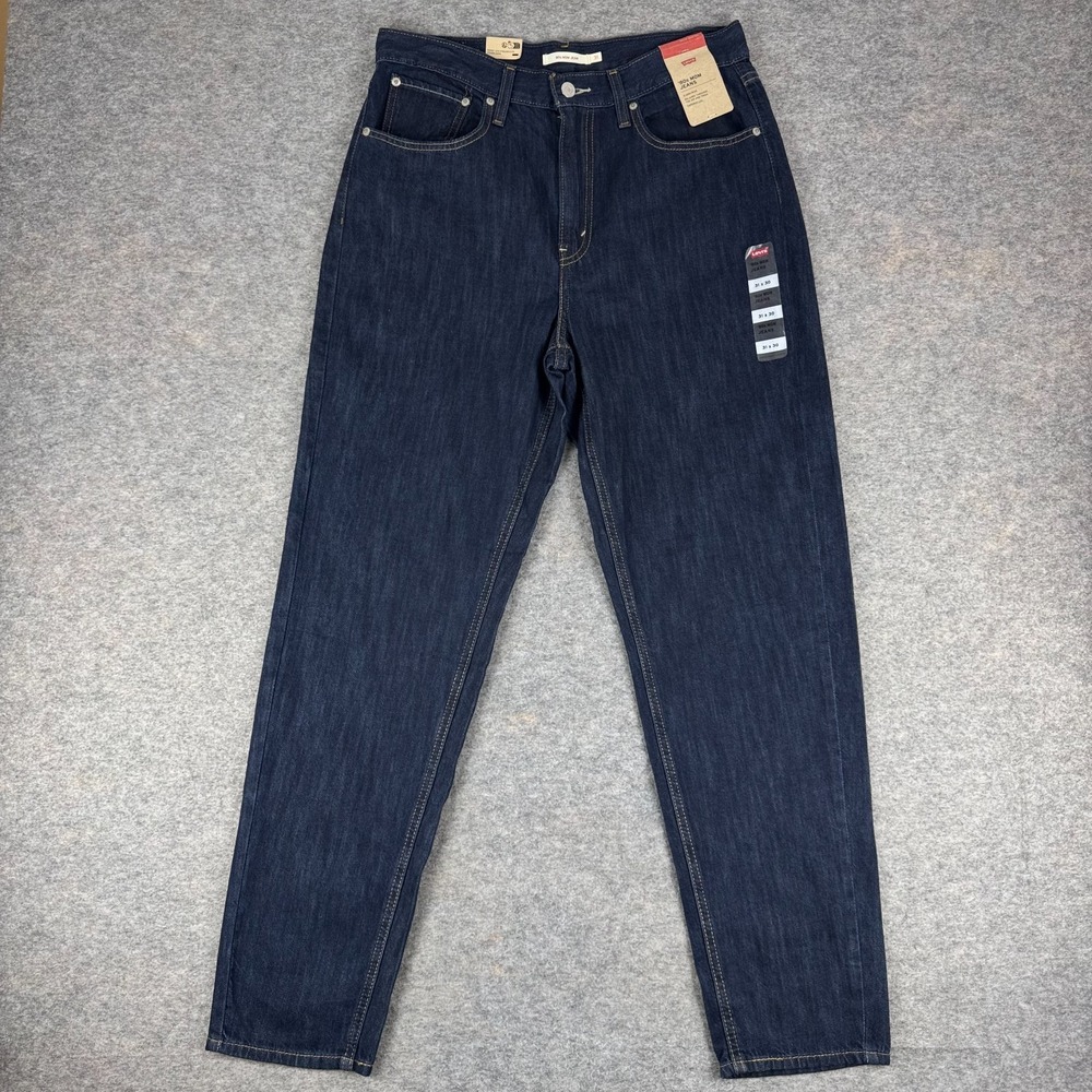 Levis 80s Mom Jeans 30" High Rise Pockets Dark Blue‎ Denim Womens 31